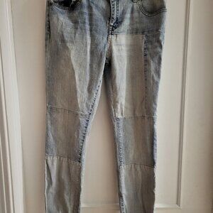 Forever 21 Light Wash Patchwork Skinny Jeans - Size 29